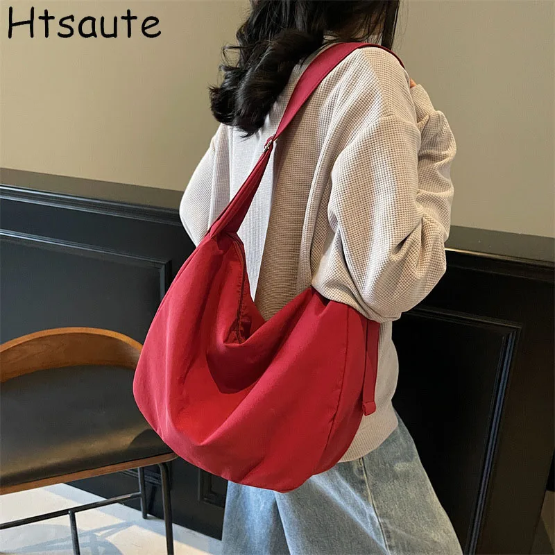 

Super Popular Spring and Summer Handbag Crossbody Bags Commuter Bucket Bag for Women 2026 New Style Nylon Tote Women's Bag
