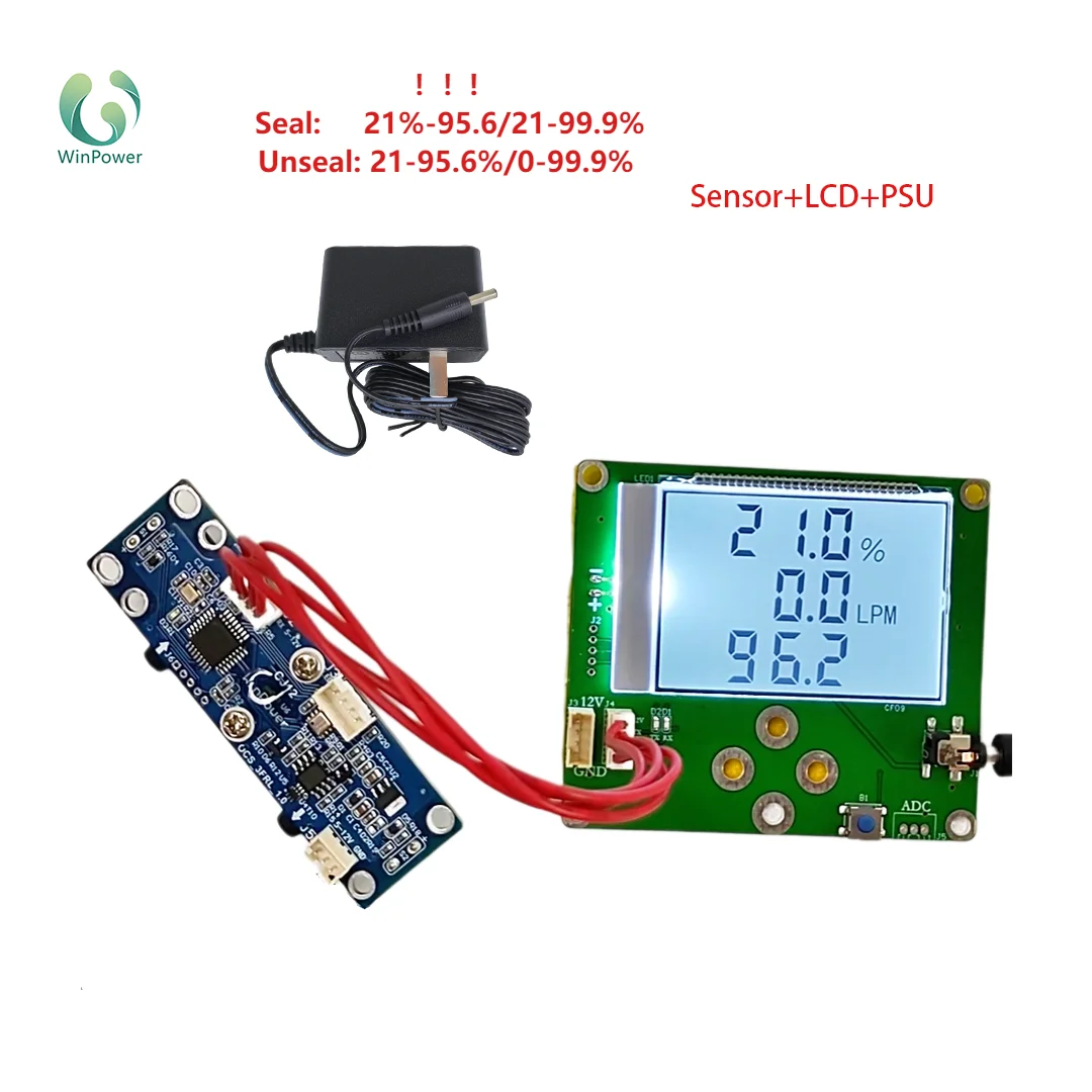 OCS - 3FRL1.0 Winpower Ultrasonic oxygen sensor   Applied to ventilator (HFNC) or oxygen generator  Detect 0%-100% , 0-20L