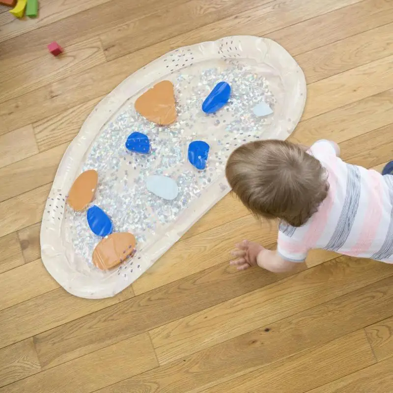 Alfombrilla de agua con dibujos animados para bebés, tapete sensorial a prueba de fugas, desarrollo sensorial, para el hogar