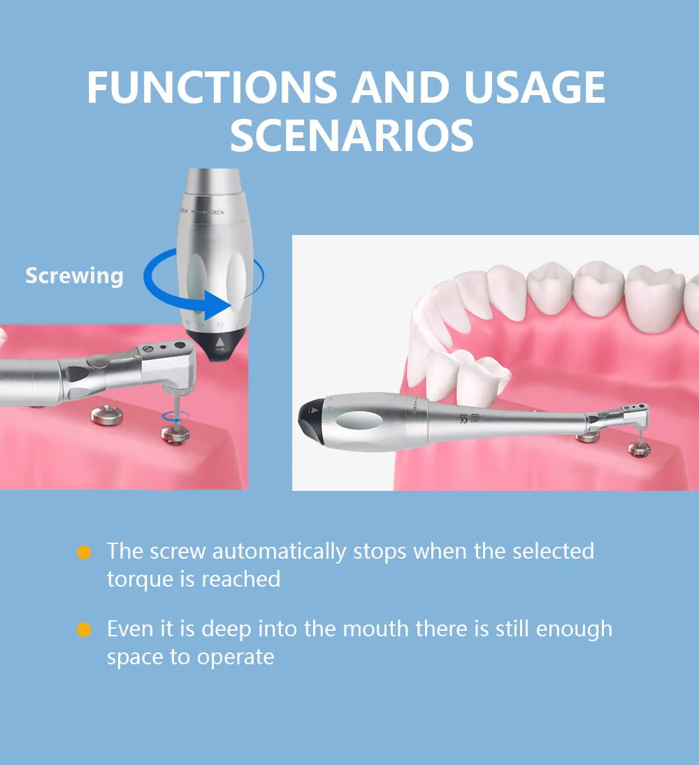 Dental Implant Torque Wrench Handpiece Screwdriver Prosthetic Kit , Dental Clinic Dentistry Repair Tools