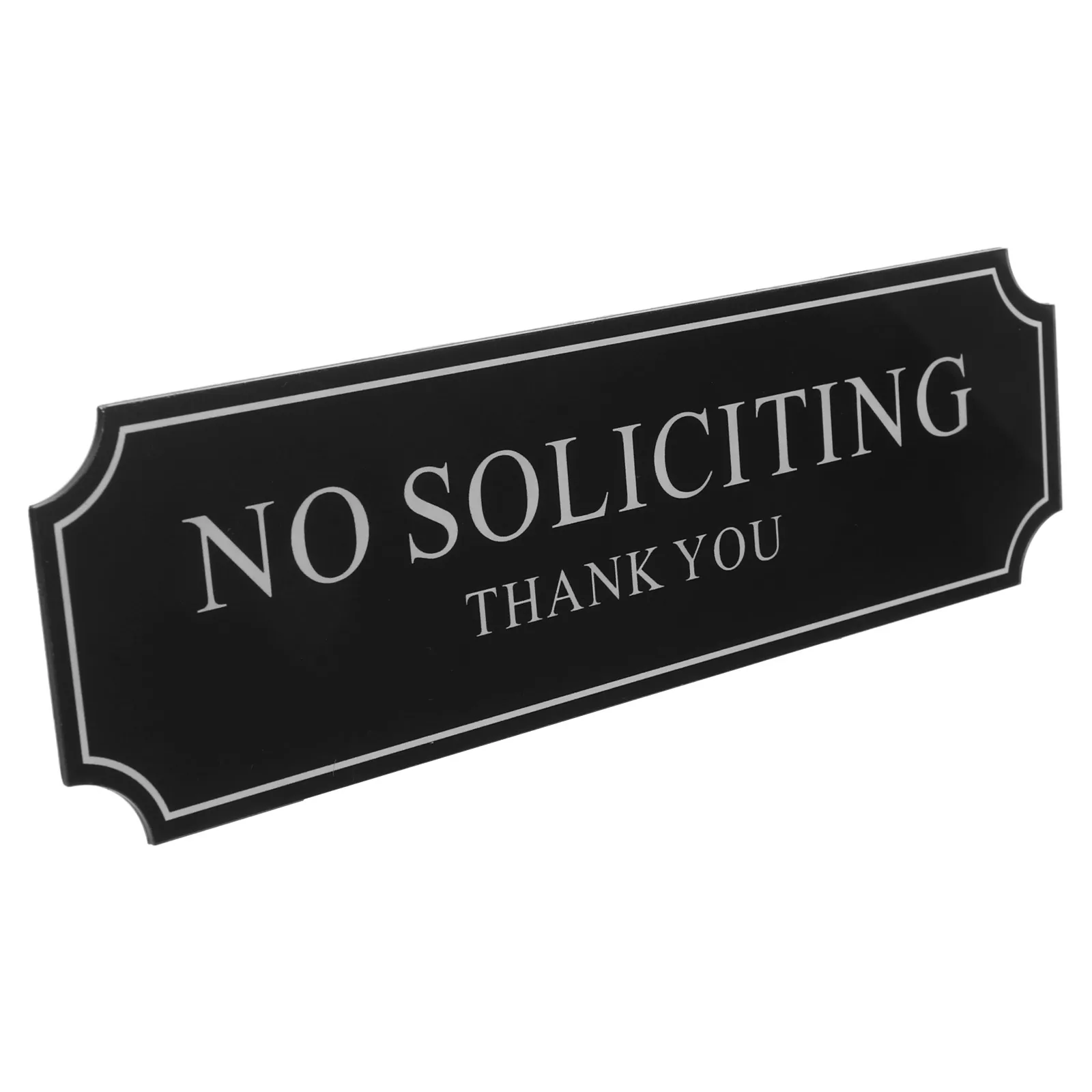 No Soliciting Sign For Front Door Self-Adhesive Acrylic High Visibility Sticker For House Office Store Easy Application