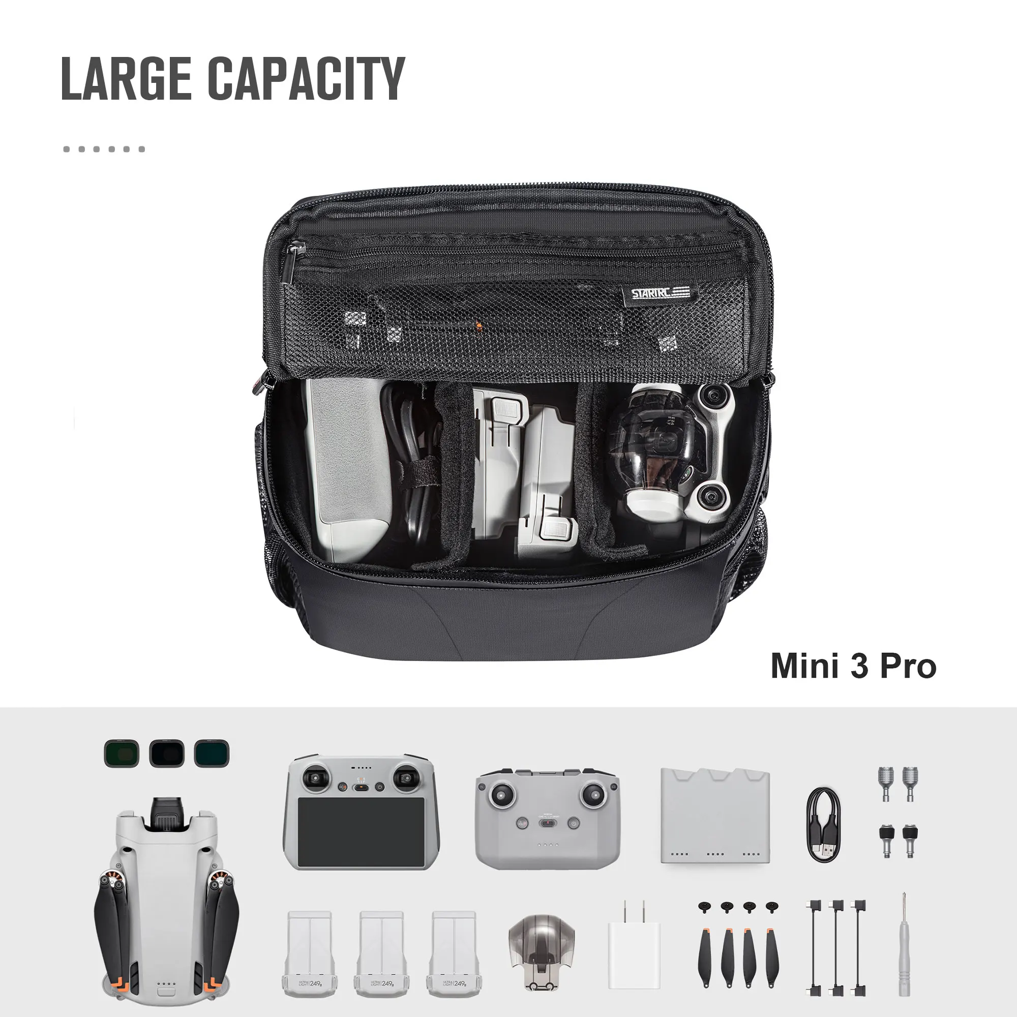 Imagem -05 - Bolsa de Ombro Impermeável para Drone Case para Dji Mini por Dji Mini Pro Série Mavic Mini Acessórios Air Drone 900d