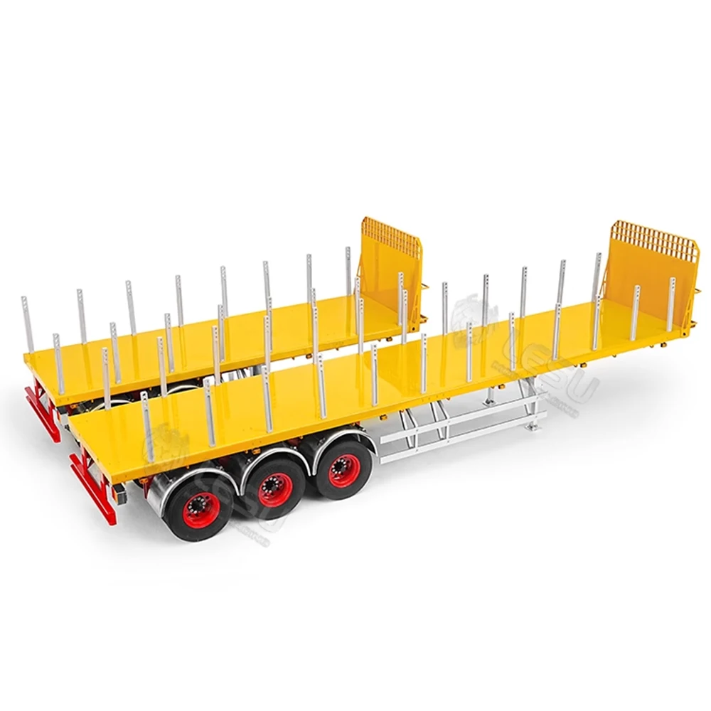 

LESU Trailer Metal Semi-trailer 20 Feet 40 Feet Trailer Model Suitable for Tamiya 1/14 Tractor Model