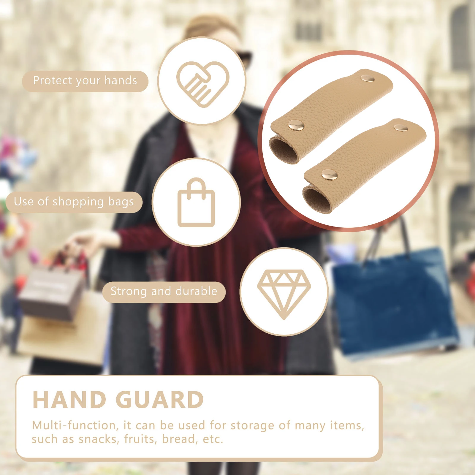 

2 Pcs Suitcase Anti-snap Gloves Travel Accessories Handle Grips Pu Covers Luggage Bag Protective