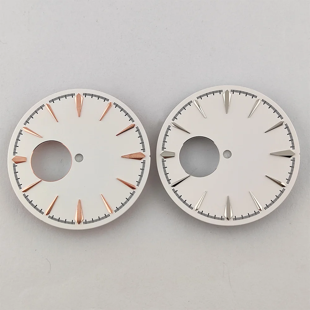 35mm Watch Dial NH38 Dial High Quality White Cocktail Dial With Hands Custom Logo/Name NH38 Watch Accessories Fits NH38 Movement