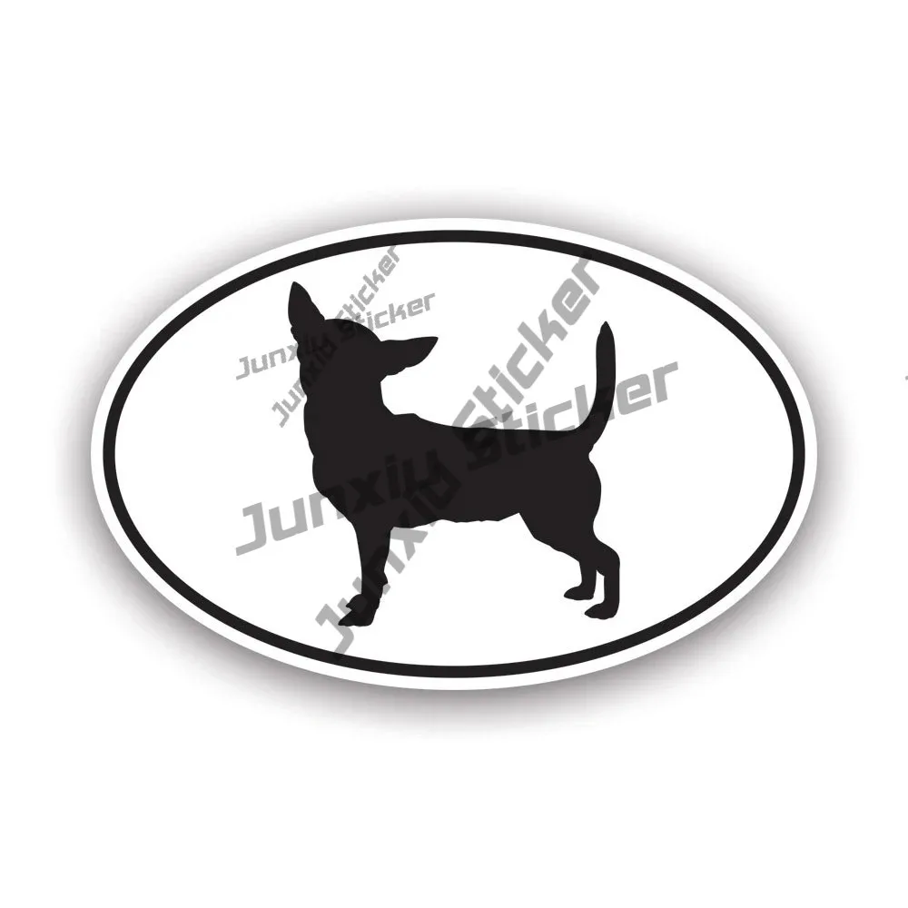 

Chihuahua Oval Sticker Creativity Scratch-proof Exterior Decal Uv Protected Dog Pet Vinyl Decal Jdm Vinyl Stickers Decor Graphic
