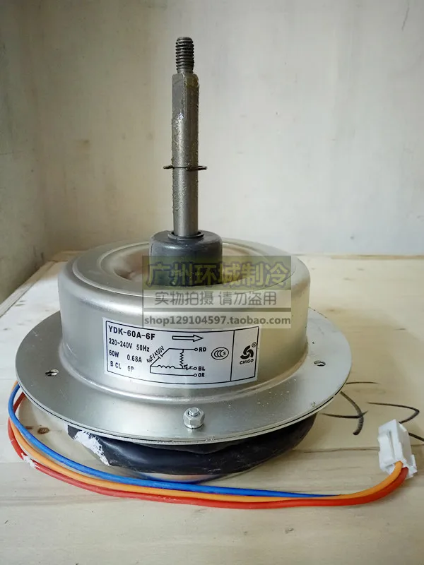 Air Conditioning Outdoor Motor 3 Pieces Air Conditioning Starting Motor YDK-60A-6F 60W Air Conditioning Fan Motor