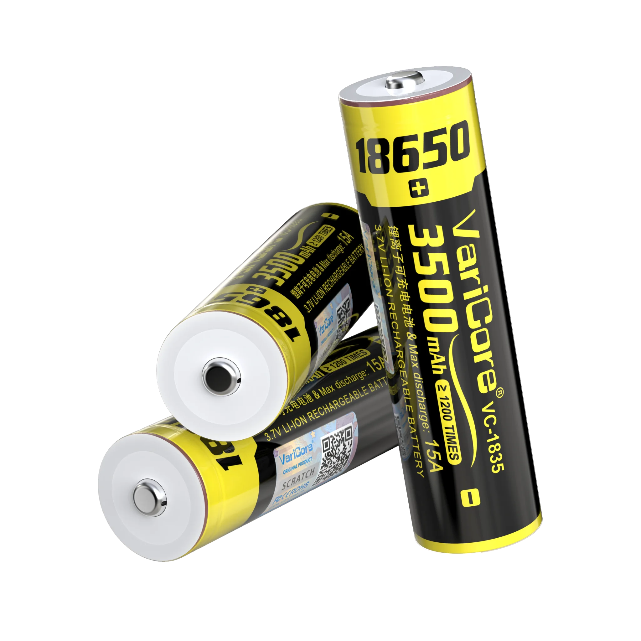 2025 New  VariCore VC-1835 18650 battery 3.7V 3500mAh Rechargeable lithium battery for LED Flashlight+DIY Pointed