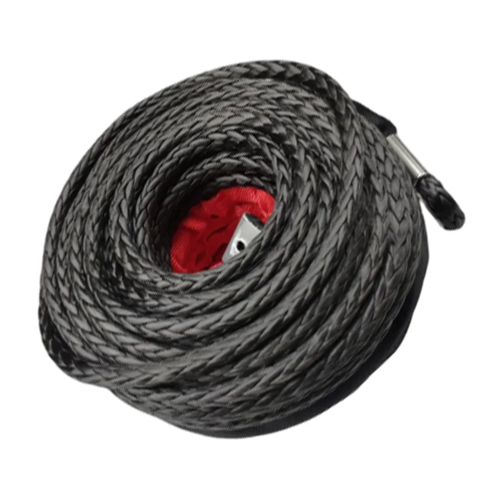 Car Truck Winch Cable 8mm x 26m 12000lbs Winch Line Cable Rope Universal For  ATVs UTVs Trailers Off-Road Vehicles
