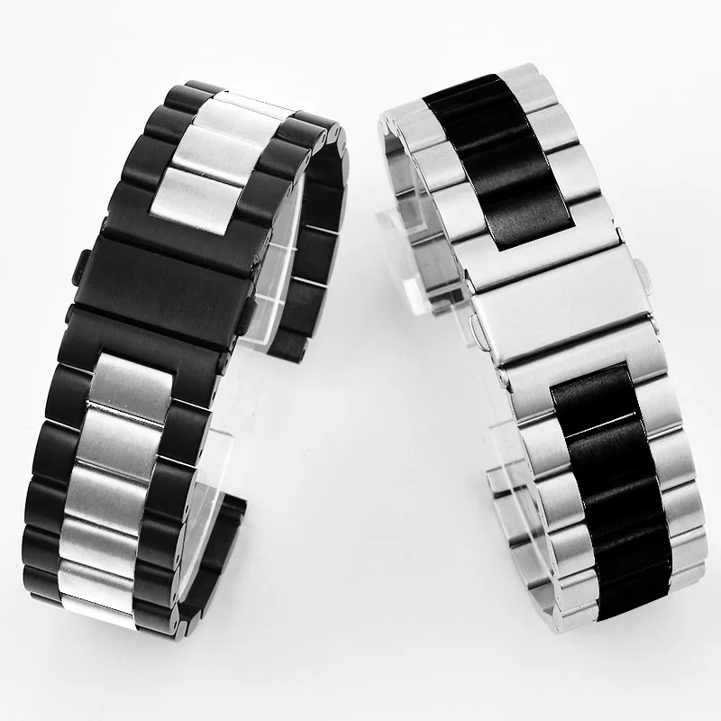 Edelstahl-Uhrenarmband für Samsung Gear S3 S4 Frontier Classic Uhrenarmband 46 mm Zubehör 18 mm 20 mm 22 mm 24 mm für Huawei