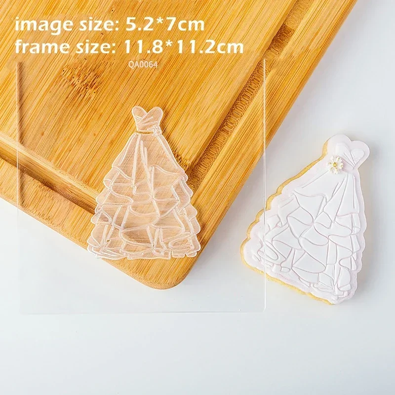 Cake Decoration Tool Happy Wedding Bride Ring Cake Cookie Press Stamp Embosser Cutter Acrylic Fondant Sugar Craft Cake Cutter