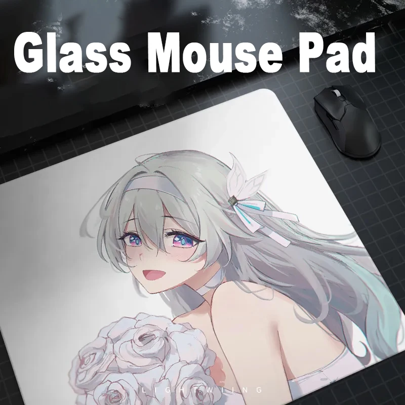 

Сексуальный стеклянный игровой коврик для мыши с героями мультфильмов для девочек, XS, гладкая матовая поверхность, настольный коврик, закаленное обновление, FPS, офисный коврик для аксессуаров на заказ