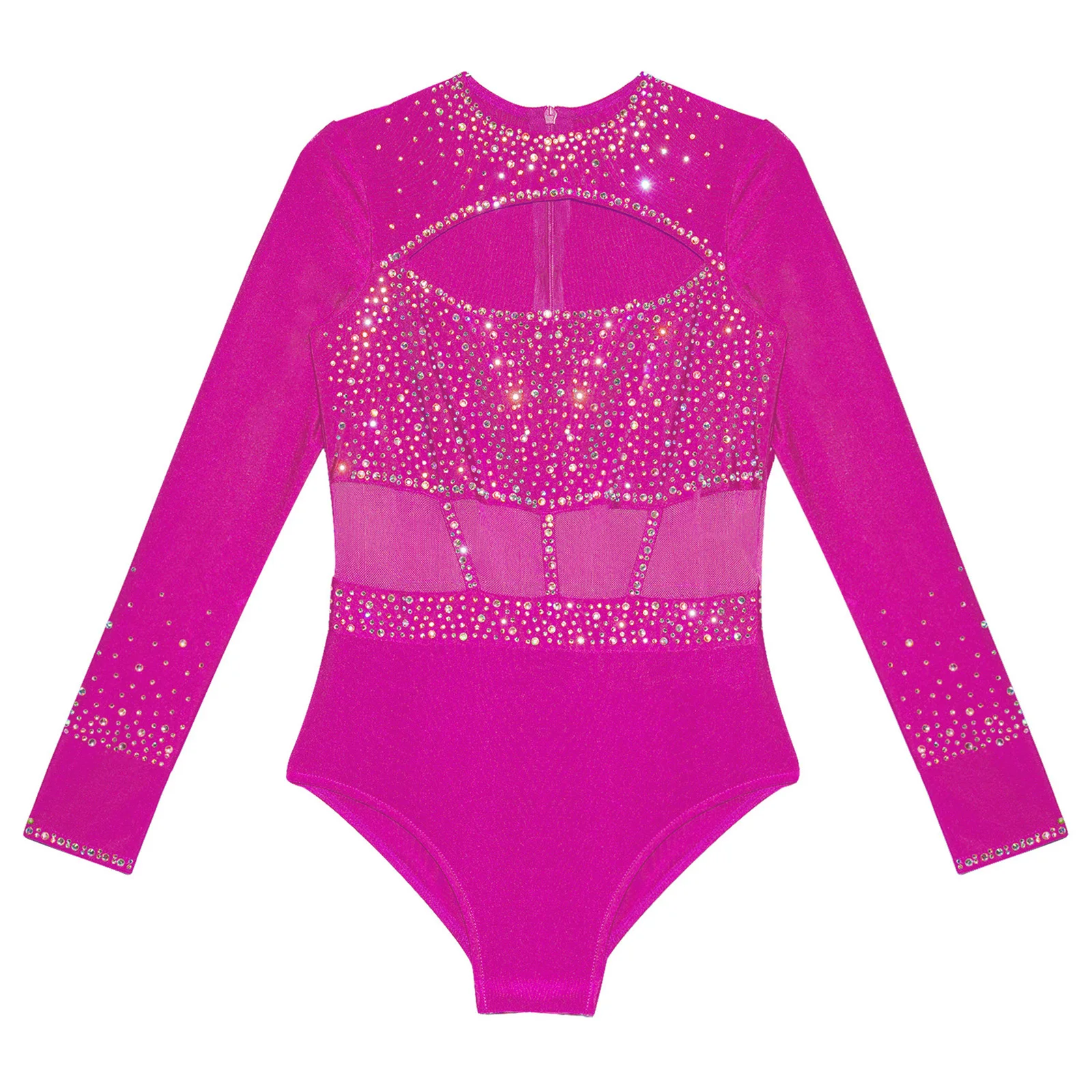 الفتيات الجمباز يوتار طفل الراين الباليه الرقص الشكل التزلج على الجليد أداء Dancewear طويلة الأكمام انقطاع الجبهة ارتداءها