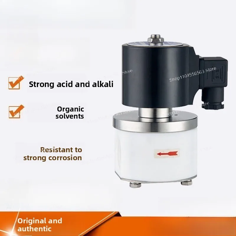 

Fluid Control Valve 2 Way PTFE Anti Corrosive Solenoid Valve 1/8-1 Energy Saving AC220V DC24V