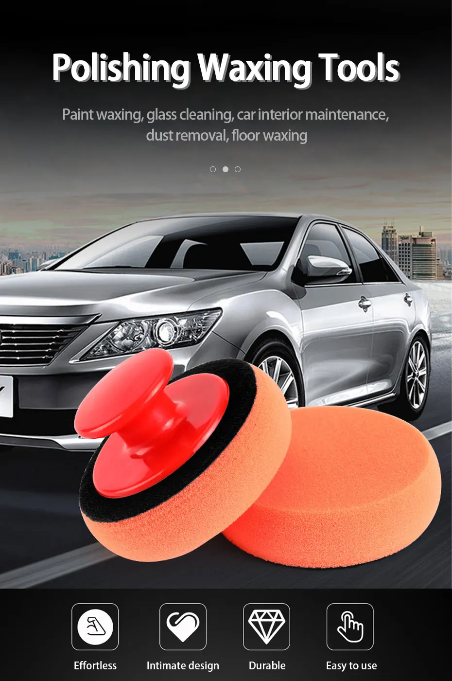 

2PCS Car Wash Wax Polish Pad Auto Polisher Waxing Sponge Polish For Car Car Cleaning Cloth Microfiber Applicator 5Pcs/Set