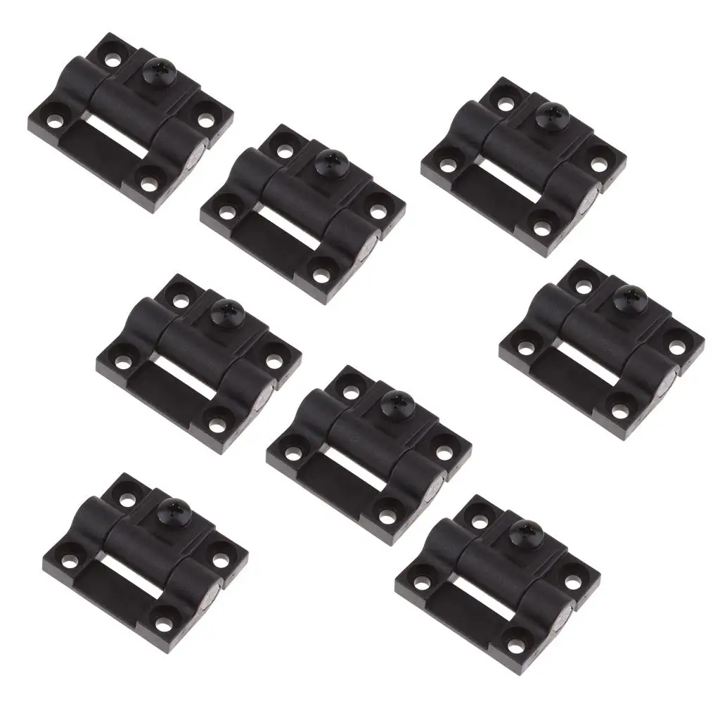 8x Replaces E6301-20, 4 Hole Adjustable Hinge, Black , 42 x 36mm
