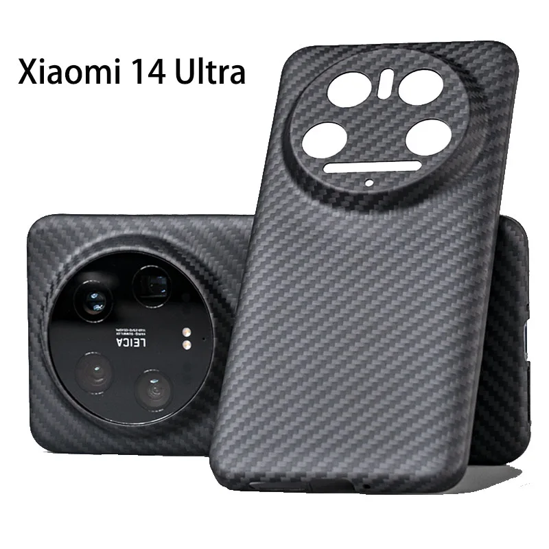 

Case for Xiaomi 14 Ultra Ultrathin Real Carbon Fiber Aramid Anti-explosion Cell Mobile Phone Protective Cover Protection Shell