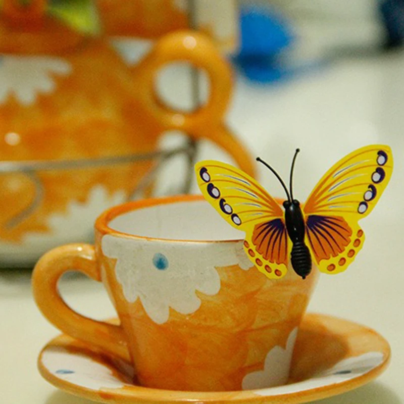 ثلاثية الأبعاد بولي كلوريد الفينيل فراشة الثلاجة ملصق 12 قطعة ملصقات فراشة مختلط الحجم الفن الحديث DIY المواد جدار المنزل الطرف الديكور ZYF