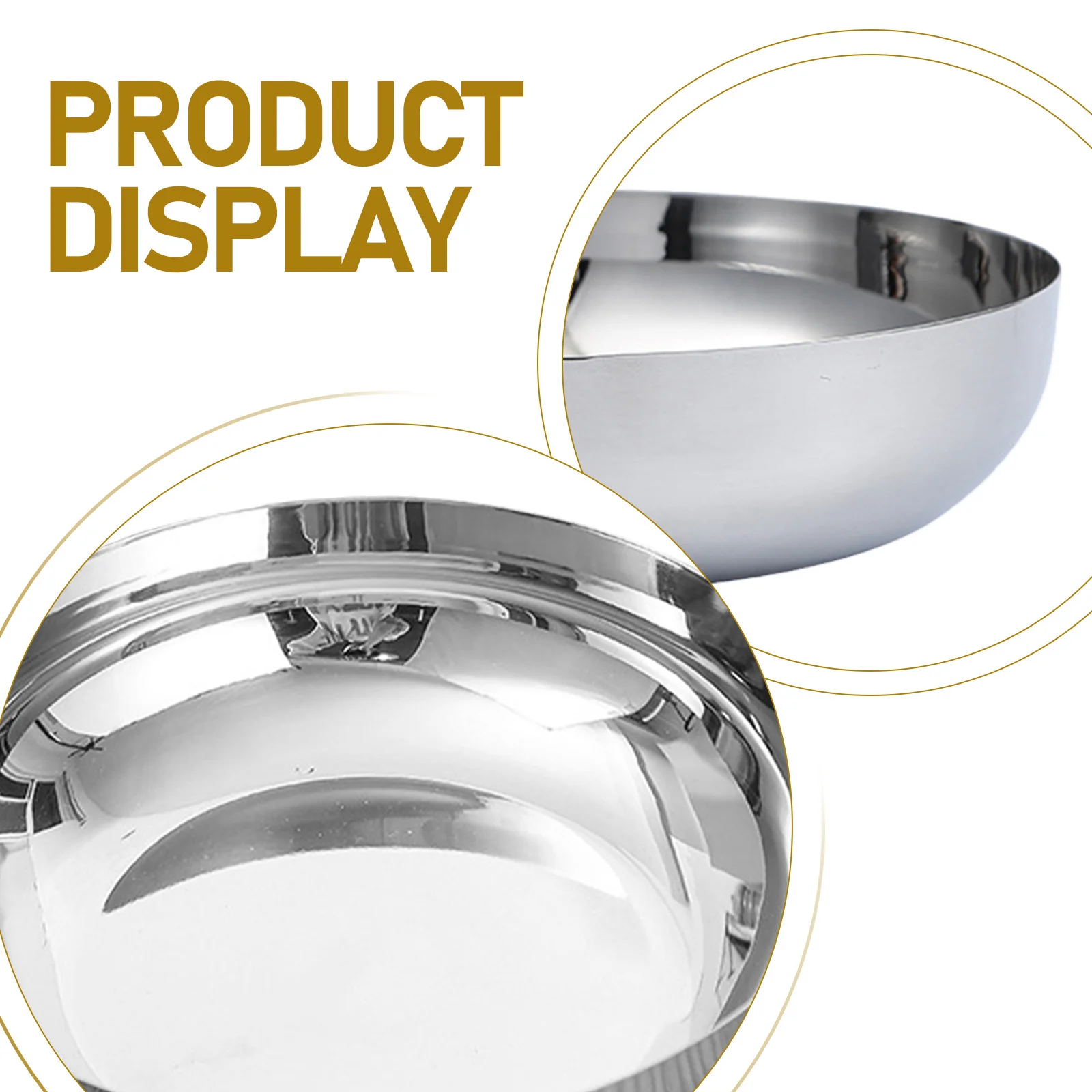 الفولاذ المقاوم للصدأ رامين 304 وعاء تقديم عميق ل سلطة الفاكهة الحلوى اكسسوارات المطبخ وعاء طعام منزلي #4