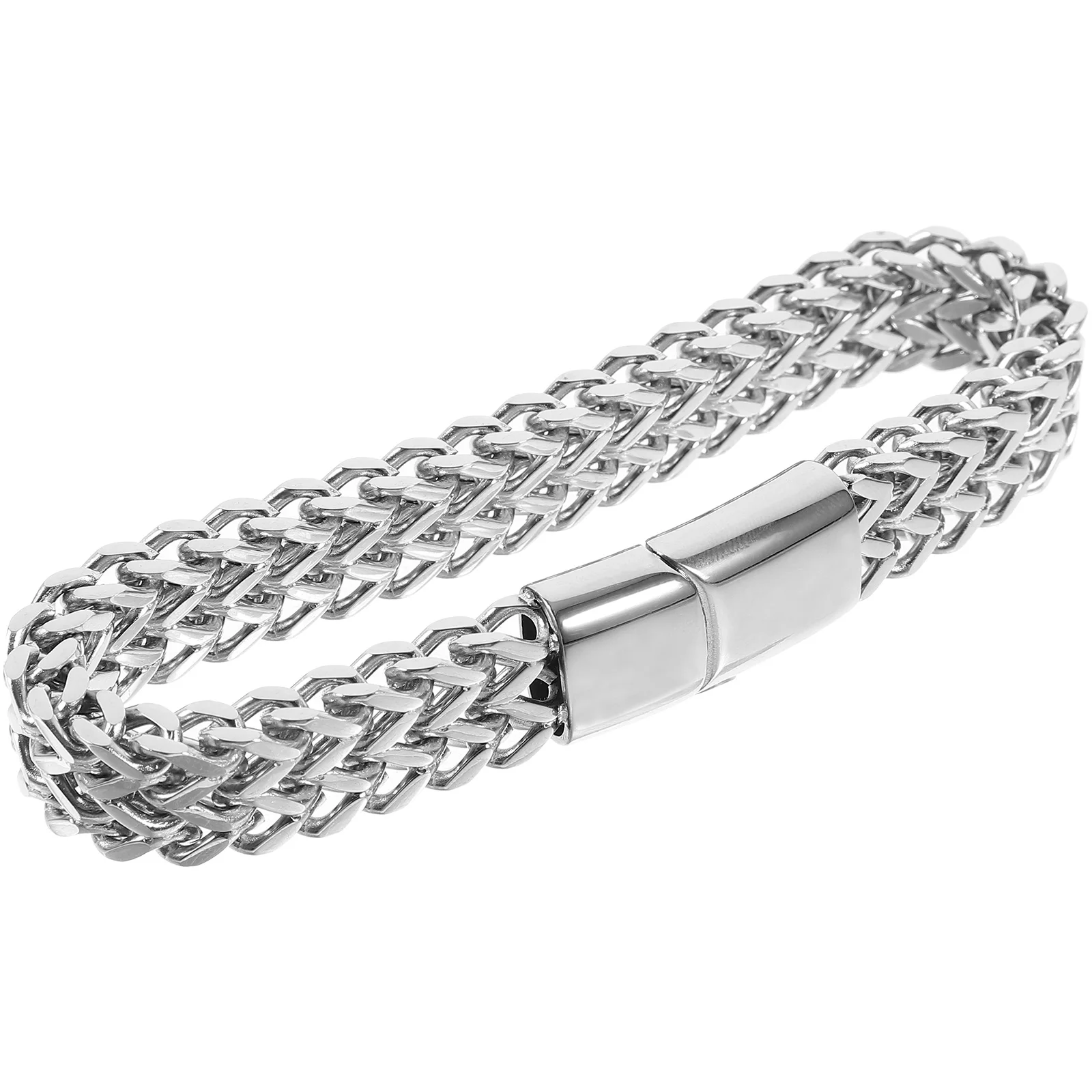 

Stainless Steel Bracelet Men Women Punk Bangle Adjustable Clasp Casual Business Gifts Anxiety Relief Hip Hop Jewelry