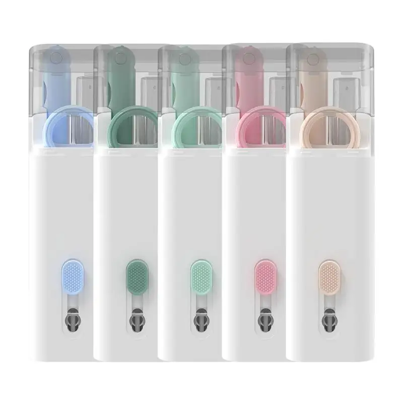 7-in-1 Computer Keyboard Cleaner Brush Kit Earphone Cleaning Pen For Headset Keyboard Cleaning Tools Cleaner Keycap Puller Kit