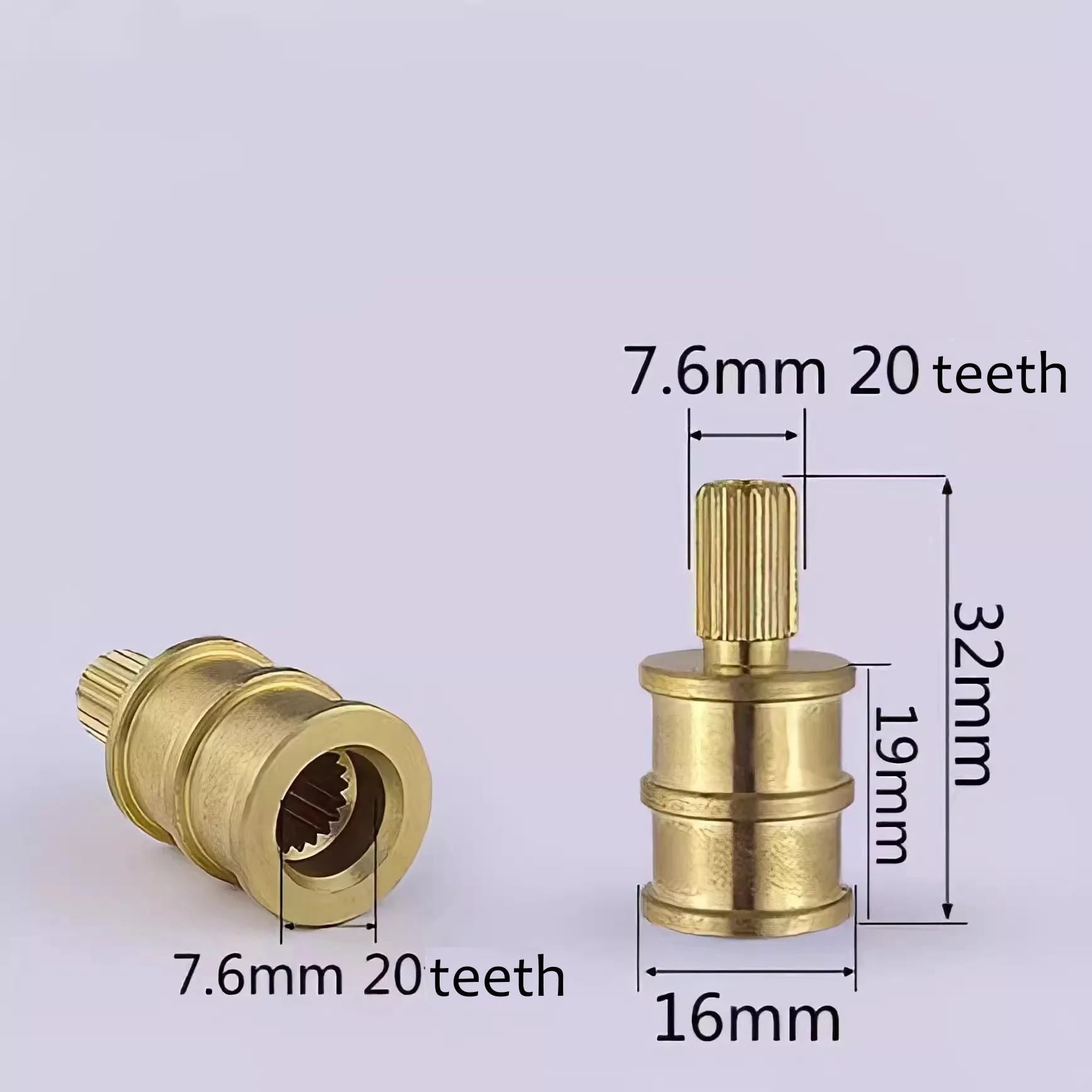 

100% brass 7.6mm 20 teeth faucet cartridge extension rod length 32mm