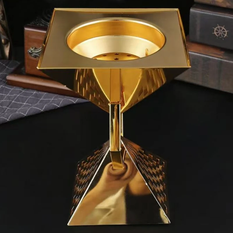 Middle East Alloy Incense Burner Box IncenseCreative Shape Exquisite Golden Flower Living Room Decoration,Aromatherapy Stove