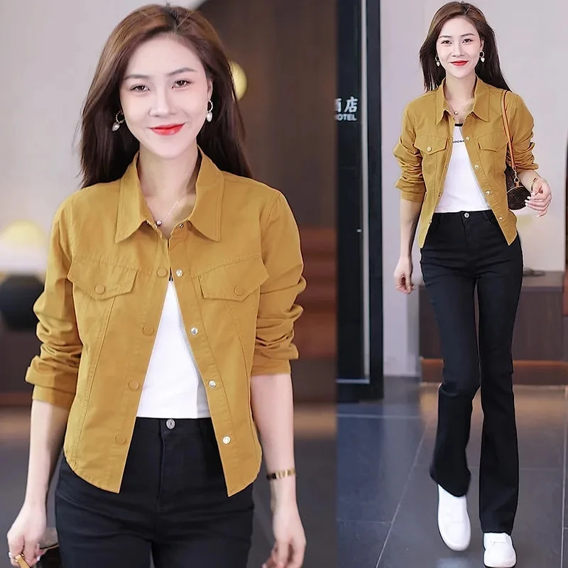 2024 New Spring Summer Autumn Shirt Female Fashion Slim Women\'s Shirt Blouse Soft Thin Casual Short Shirt Jacket Tops Full Match