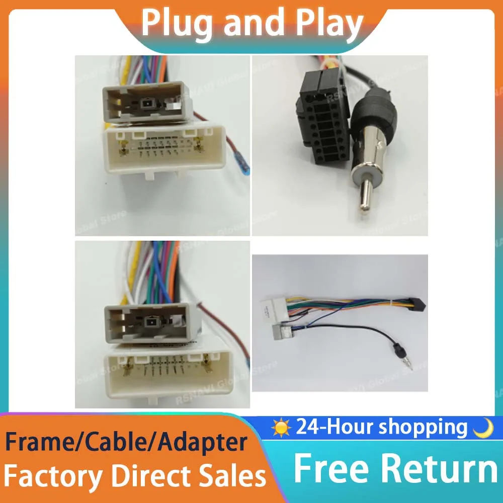

16-контактный автомобильный Головной блок RSNAVI, проводной адаптер, автомобильный стерео-радиоприемник, разъем питания для Nissan OEM, автомобильный радиоприемник