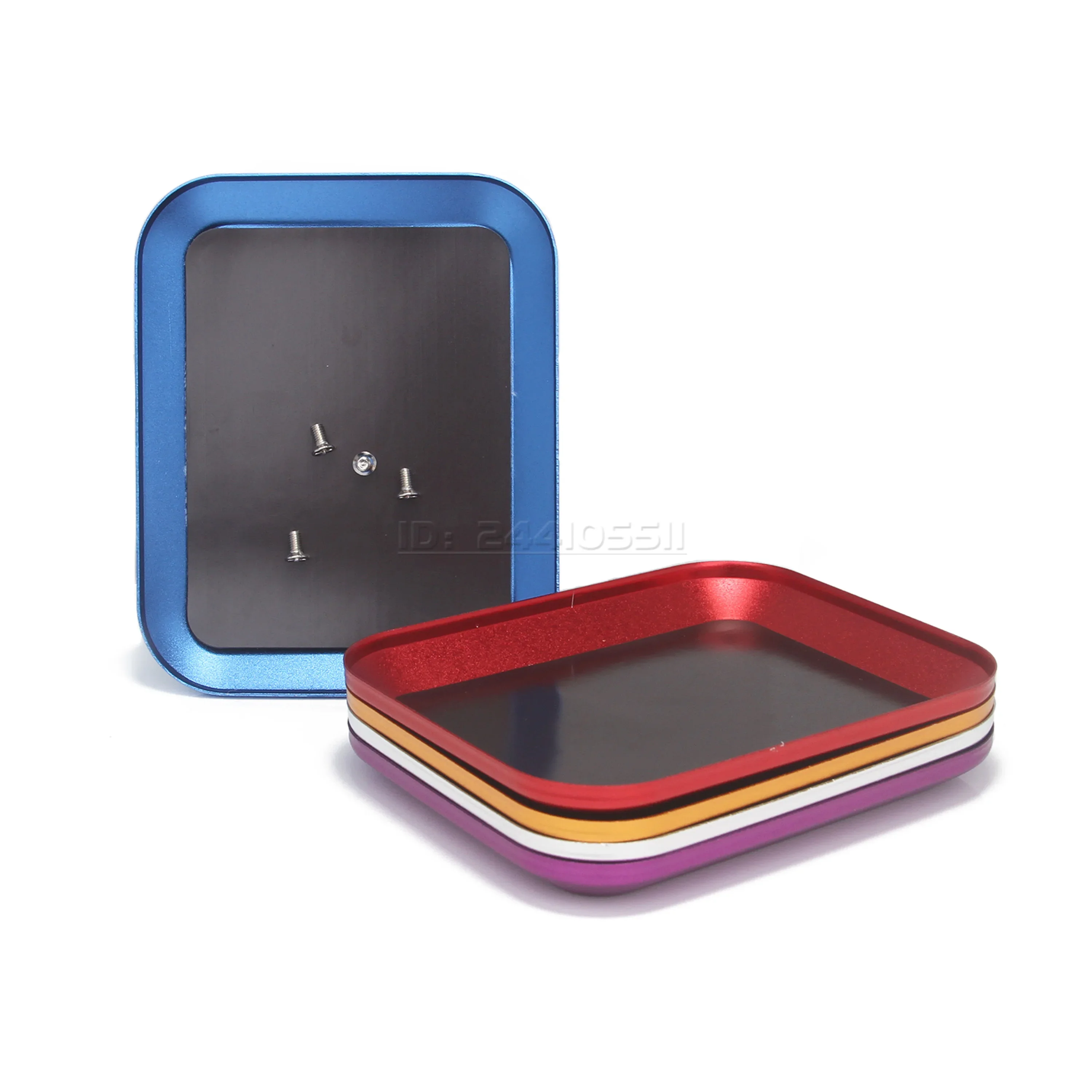 NEEBRC Magnetic Aluminium Alloy Screw Tray Plate for RC Car Crawler Axial SCX10 D90 D110 Boat Airplane Repair Tool Model Parts - Image 4