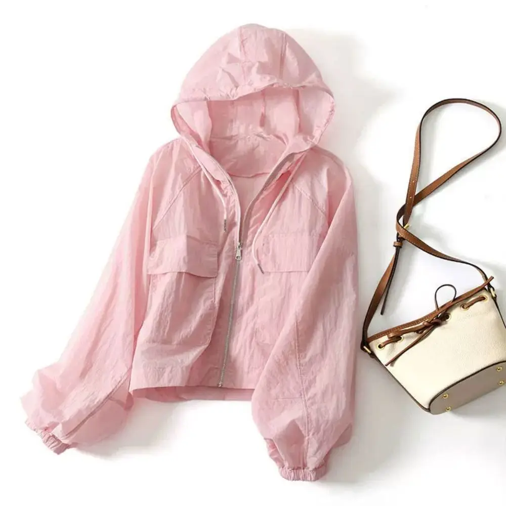 Simplicity Thin Sunscreen Clothing Anti UV Loose Summer Long Sleeved Jacket Waterproof Quick Dry Women's Coat Outdoor Sports