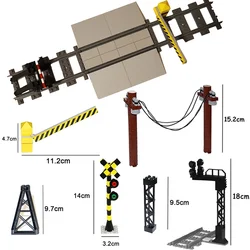 MOC City Train Tracks Flexible Straight Curved Soft Rail Switch DIY Building Block Models Railways Technical Train Parts  Bricks