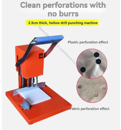 Electric Punching Machine Hanging Tag Fabric Convenient Plastic Bag Packaging Hole Curtain Opening 20mm Paper