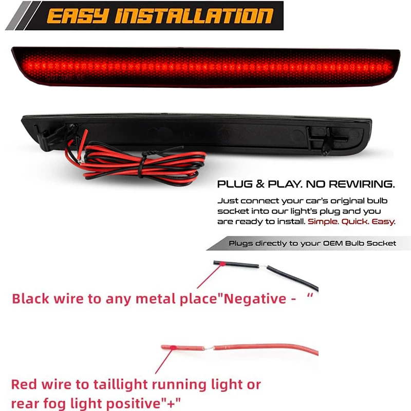 2 قطعة LED المصد الخلفي عاكس الضوء الأحمر الذيل stolight مصابيح الفرامل ل دودج تشالينجر 2015-2022 اكسسوارات السيارات OEM # 68211189AA
