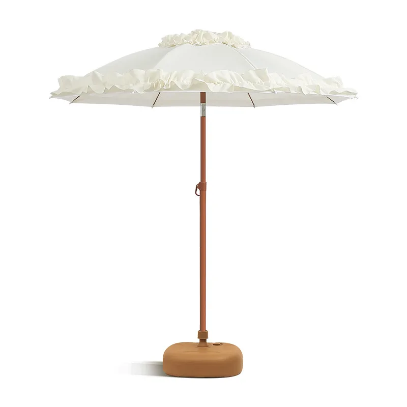 Long-handled straight rod lace umbrella photo prop umbrella dance performance decoration
