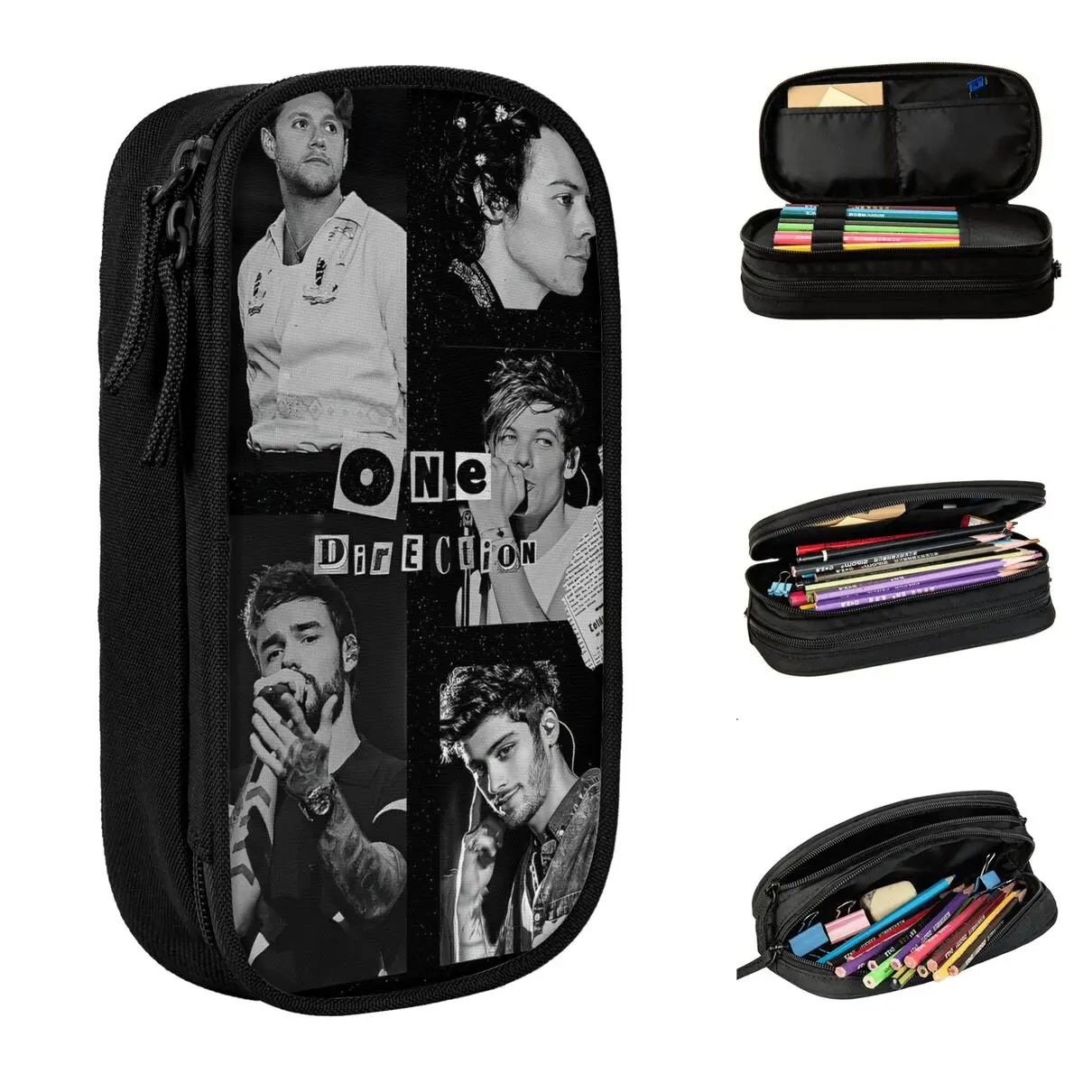 Creative Ones Music And Directions Pencil Case Pencilcases Pen for Student Big Capacity Bags Office Gifts Stationery