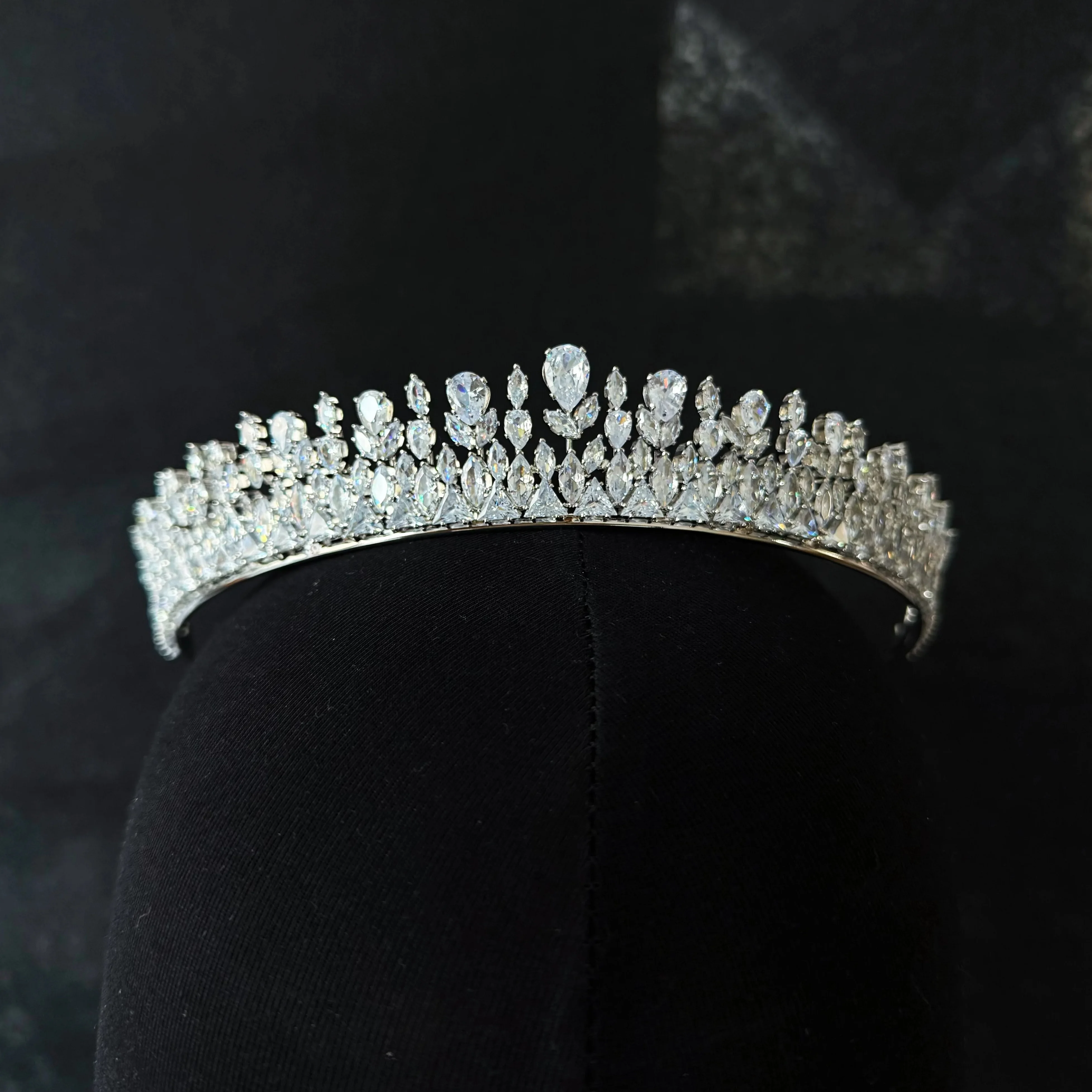 

2T прозрачный циркон свадебная тиара повязка на голову кристалл невесты аксессуар для волос вечерние украшения