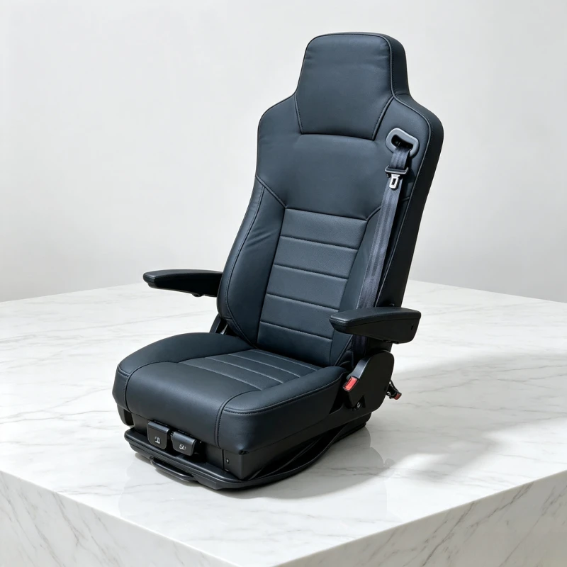 Universal Leather Air Suspension Lorry Driver Seat Heavy Duty Semi Truck Commercial RV Replacement Seat