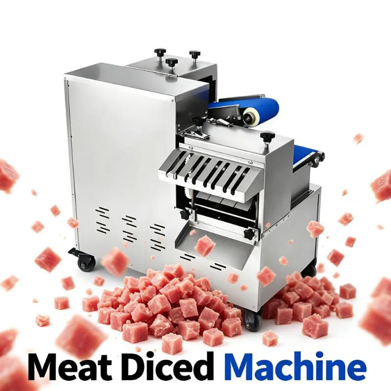 One Forming Meat Diced Machine Electric Commercial Fresh Meat Cutter For Restaurant Canteen Mutton Beef Pork Chicken Meat Slicer