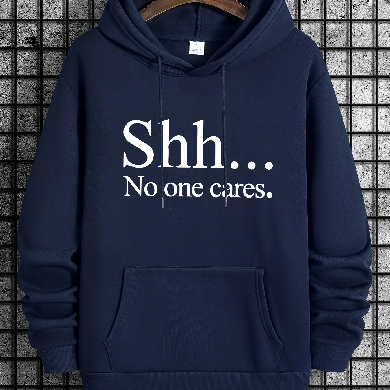 Herren-Kapuzenpullover mit lustigem Zitat, Buchstaben-Aufdruck, übergroßes Pullover-Sweatshirt, lässige Streetwear, langärmeliger Kapuzenpullover, grafische Mode