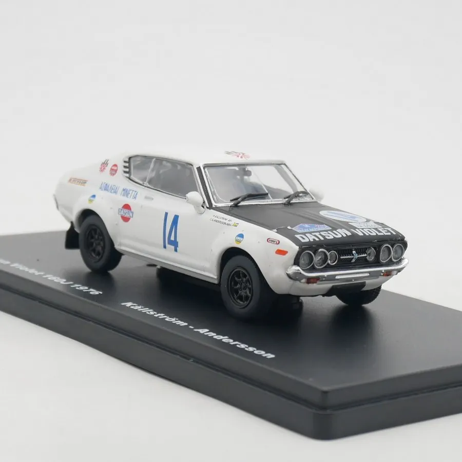 Diecast Ixo 1:43 Scale Datsun Violet 160J WRC 1976 Rally Car Alloy Car Model