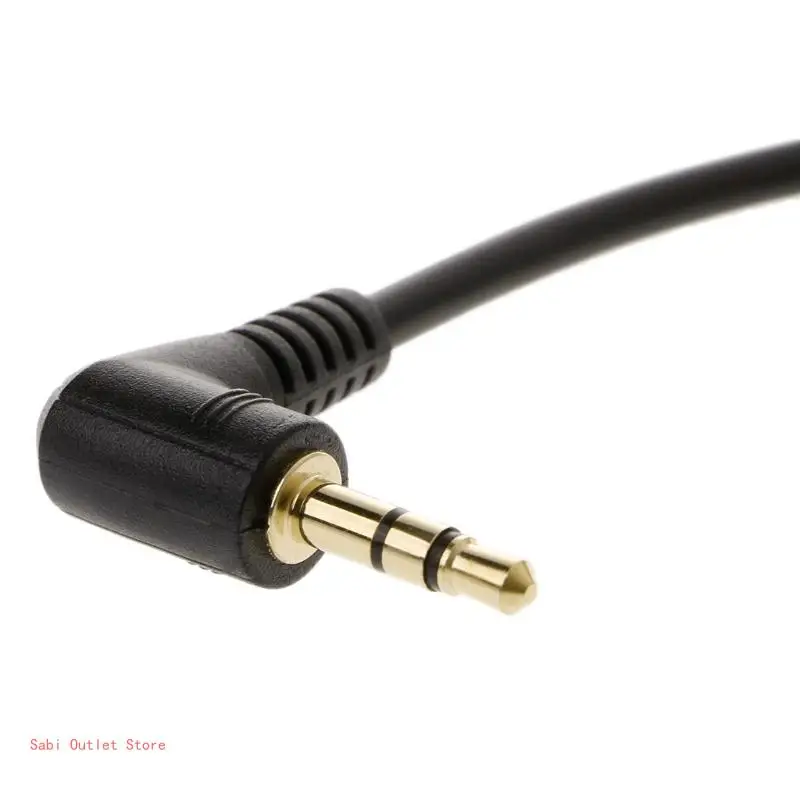 90 Degree 3.5mm Aux Extension Flat Cable Cord Male To Male Adapter Connector for Phone Car Aux Speaker