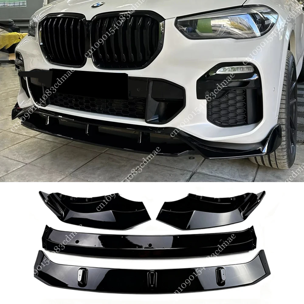 2019 To 2022 For BMW X5 G05 30i 40i 35i 30d M50 M Performance Front Lip Bumper Lower Diffuser Splitter Spoiler Parts Gloss Black