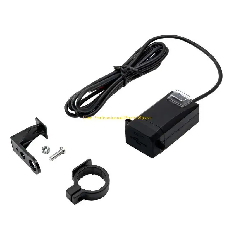 

R53D Motorcycle Dual USB QC3.0 Adapter with Power Switch Waterproof for Smart Charging Ports for Cellphone GPS