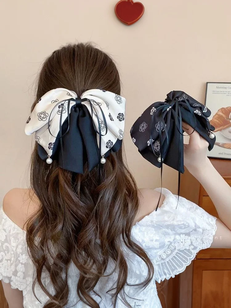Vintage-Haarspange mit Schmetterlingsknoten und Karomuster für Damen, Haarspange für den Hinterkopf, Haarspange mit Haifischmuster, Haar-Accessoires【AliS8】 – Detail 8