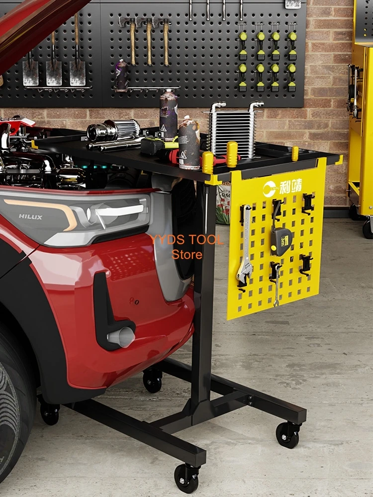Lifting Workbench Engine Repair Parts Storage Workshop Mobile Tool Cart Hand Truck Automotive Repair Tools