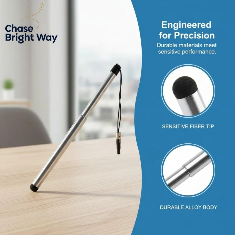 Retractable Touch Screen Stylus Pen Universal Capacitive Tip Precision Drawing for Smart Phone Tablet Office School Use