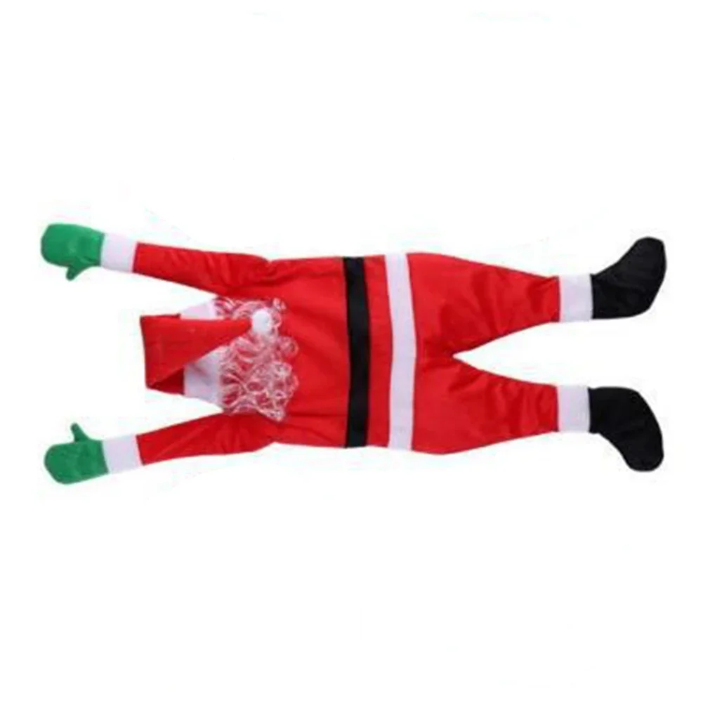 2024 Christmas Santa Claus Hanging Decoration for Outdoor Climbing Santa Yard Decor High Quality Flannel 108cm x 50cm