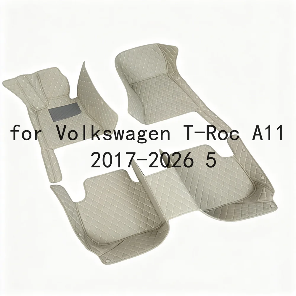 Integrierte TPE-Autofußmatten für Volkswagen T-Roc A11 2017-2026 5-Sitzer 1:1 OEM Maßanfertigung Wasserdicht Rutschfest Ohne Lücken Komplettes Set Auto-Innenausstattungs-Upgrade-Zubehör 9f53