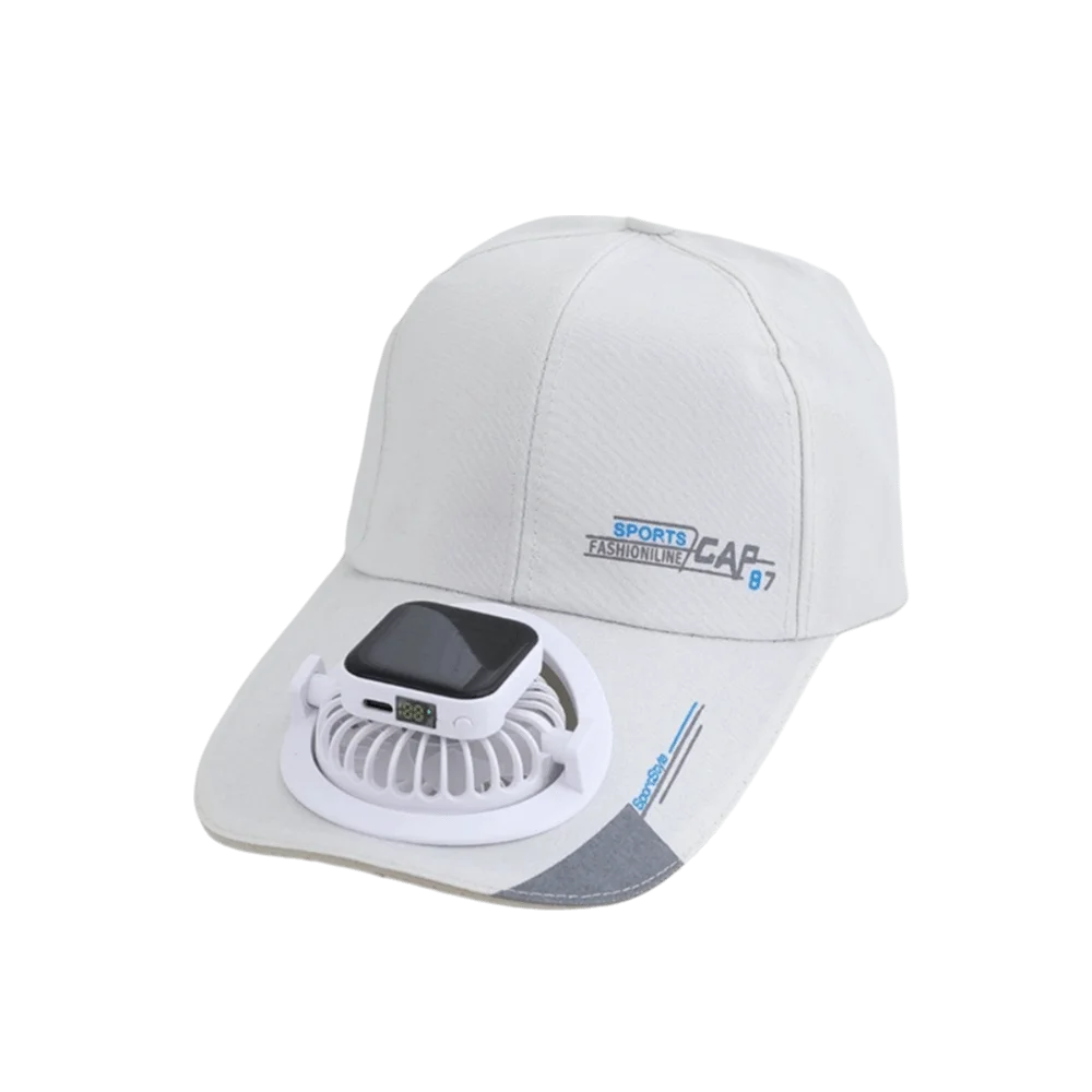 Fashion Built-in Fan Solar Cooling Fan Hat Sunshade Breathable Baseball Cap Rechargeable Battery Cooling Fan Fan Hat Summer